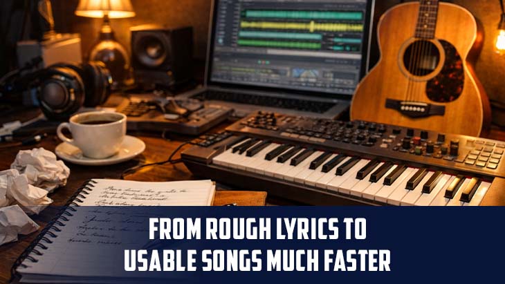 From Rough Lyrics To Usable Songs Much Faster
