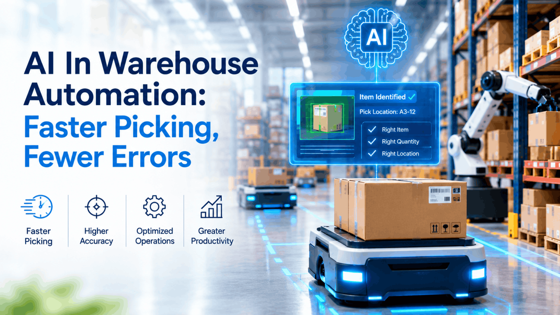 AI In Warehouse Automation: Faster Picking, Fewer Errors