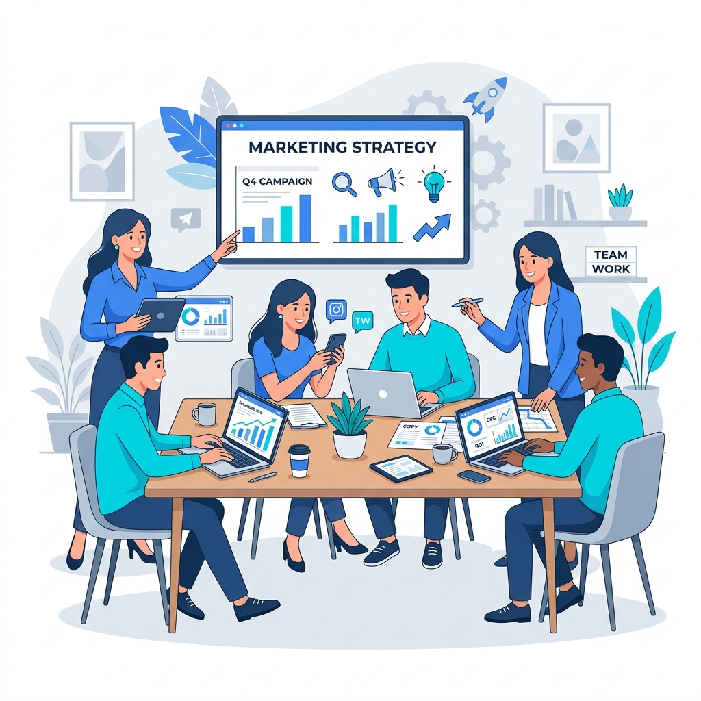 Experienced Digital Marketing Team at Techasoft Bangalore
